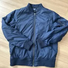 UNIQLOネイビー ナイロンジャケット ジッパー付き