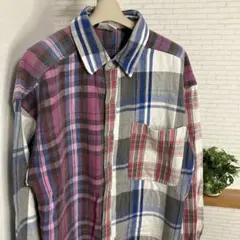 80s 90s ネルシャツ　クレイジーパターン　ヴィンテージ　ビンテージ