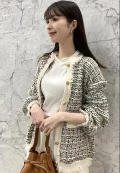 ミラオーウェン　ツイードジャケット