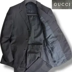 J6400 美品 グッチ ヘリンボーンスーツ ブラック 46 GUCCIのサムネイル