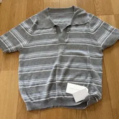 SELECT MOCA ボーダー　グレー F