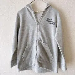 ❤️フード付き❤️ パーカー 子供用 120 グレー 薄手 キッズ パーカー