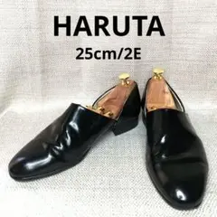 HARUTA ブラック レザー スリッポン ドレスシューズ 25cm/2Eのサムネイル