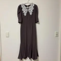 SNIDEL エンブロイダリーカラーマーメイドワンピース BRD 0