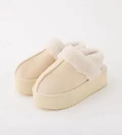 NICE CLAUP 2wayムートンサボ　ホワイト　ムートンブーツ