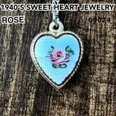 スウィートハートジュエリー ローズ エナメル シルバー ヴィンテージネックレス1
