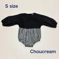 韓国 Choucream ギンガムチェック柄ロンパース Sサイズ