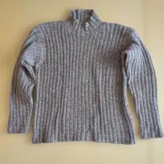 C.P. COMPANY リブ編みハイネックセーター ベージュ・モカ L