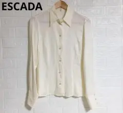 エスカーダ　長袖シャツ ホワイト ESCADA ブランド　シルク　レディース　白のサムネイル