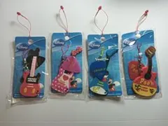 【未開封】ディズニー ギター型 ピック ラバーストラップ 4個セット ミッキー