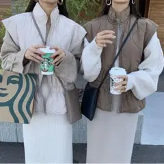 【最終価格】blate BLATE ブラット　ベスト　ニュアンス　中綿　ショート