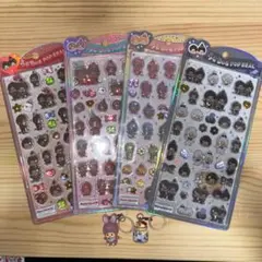 モンチッチうるちゅるPOPシール4枚セ&ガチャガチャめじるしチャーム2個のサムネイル