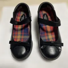 HAWKINS 入学式 黒 フォーマルシューズ　キッズサイ　18㎝