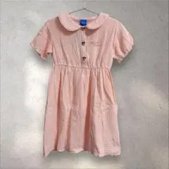 新品 しまむらLittle weekend ミニーマウスボタンワンピース120
