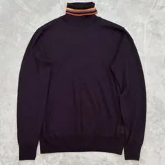 美品✨Paul Smith マルチカラー タートルネック L 現行 ニット