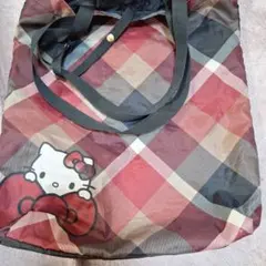 Sweet10月号付録ハローキティ チェック柄トートバッグ