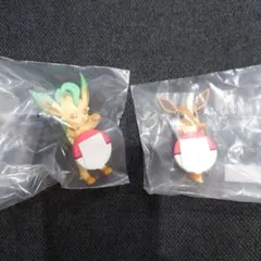 ポケモン一番くじ　F賞街歩きちらりんフレンド　イーブイ　リーフィア