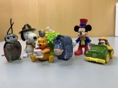↓超レトロ！！ディズニー スヌーピー等、フィギュアセット