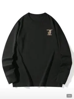 SHEIN プリント カジュアルTシャツ ブラック