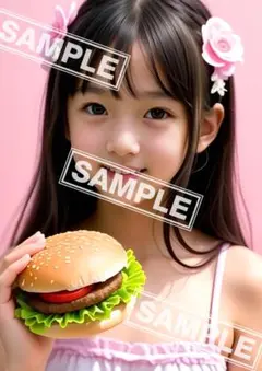 【高画質ポスター】A4 写真用紙使用(少女とハンバーガー) 4