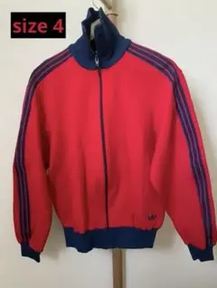 セール　70sトラックジャケット　アディダス　西ドイツタグ バイカラー 刺繍ロゴ