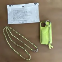 ajew iPhone 13 ケース ネオンイエロー