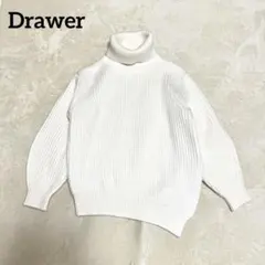 Drawer カシミヤ100 リブタートルネックニット size1 グリーン - メルカリ