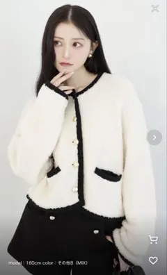 新品 タグ無し エイミーイストワール TEDDY KNIT JACKETのサムネイル