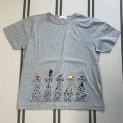す*ん様 KAZAMIDORI ナイガイ 犬 ダルメシアン 刺繍 Tシャツ グレのサムネイル