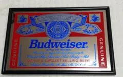 バドワイザーミラー Budweiser バドワイザー オールドパブミラー ウォールミラー