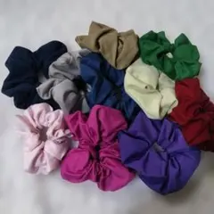 評価4200記念 10個セット ハンドメイド シュシュ お買い得 手作り