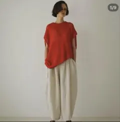 エトレ　コットンリネンノースリーブ ローゲージニットのサムネイル