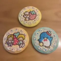 サンリオ刺繍缶バッジ