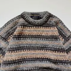 90s イングランド製 Skye Knitwear ボーダー ウールニットのサムネイル