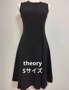theory ノースリーブワンピース ブラックドレス裏地付き オールシーズンのサムネイル