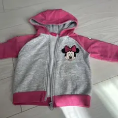 ミニーマウス パーカー グレー・ピンク