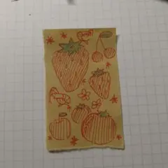 手描きイラスト フルーツ 付箋紙