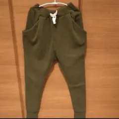 カーキスウェットパンツ ポケット付き
