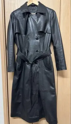 ラムレザー ロングトレンチコートアーバンエクスプレス 比翼B