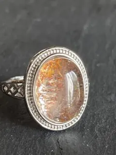 ガーデンクォーツ　フリーサイズリング　真鍮　№4