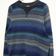 【希少】10s モッシモ MOSSIMO デザインニット ノルディックボーダー