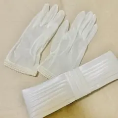 Cherie ウェディンググローブ　ショート丈　リボンボンネ　ブライダル小物