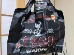 エコバッグ折りたたみ大容量スヌーピ（黒）