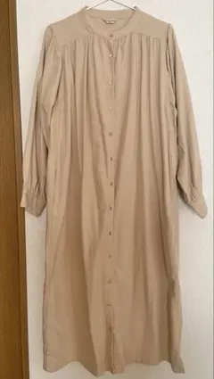 SM2/サマンサモスモス/前開きギャザーワンピース/秋・冬服/フリー/ベージュ