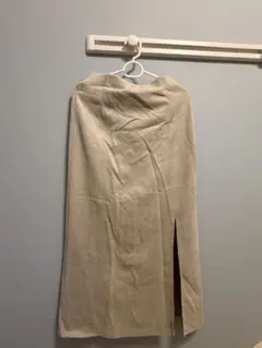 GRL ベージュ スリット入りロングスカート M