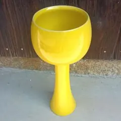 【昭和レトロ】高脚 ワイングラス型 花瓶 花器 フラワーベース【レトロポップ】