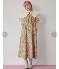 merry jenny 花柄リボンロングワンピース