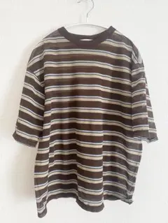 TODAYFUL クルーネックシアーボーダーT ブラウン