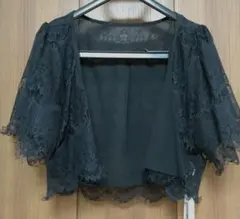 タグ付 GREEN LABEL RELAXING 総レース 半袖ボレロ ブラックのサムネイル