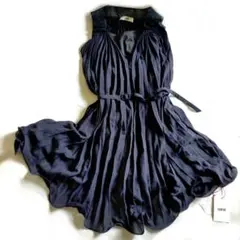 タグ付き 未使用 激レア ファーファー プリーツ フレア ワンピース 2way